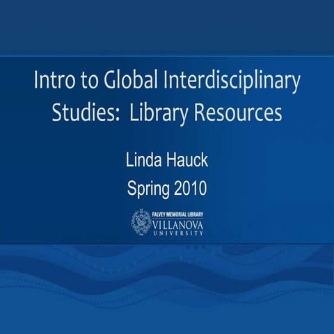Intro To Global Interdisciplinary Studies