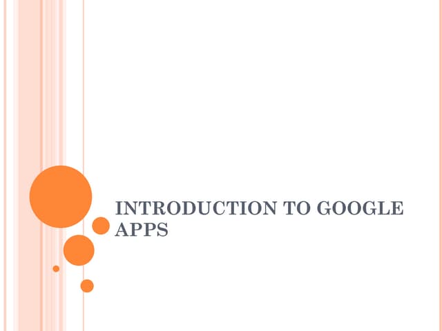 Intro to Google Apps
