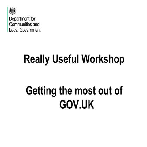 Introduction to GOV.UK
