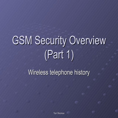 Intro to gsm