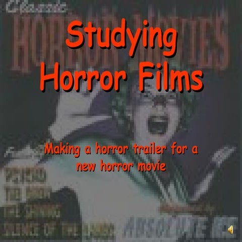 Intro to horror films sept 2010