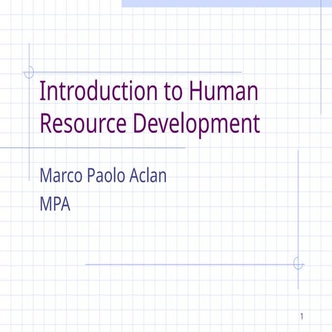 INTRODUCTION TO HUMAN RESOURCE DEVELOPMENT - ACLAN.ppt