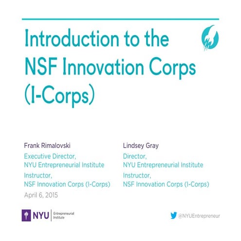 Intro to NSF I-Corps_6apr15