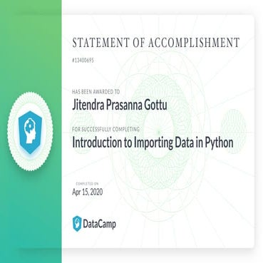 Intro to importing of data in python | PPT