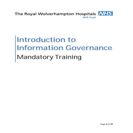 Intro to information governance booklet