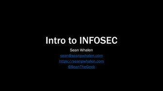 Intro to INFOSEC