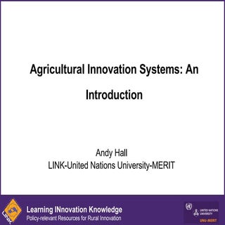 Agricultural Innovation Systems: An...
