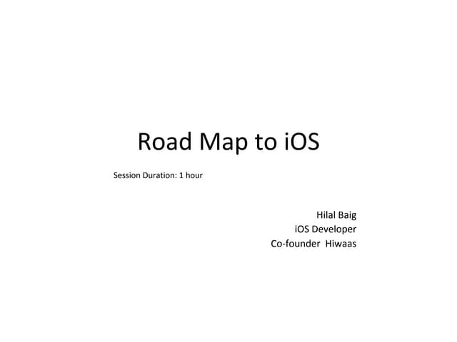 Road Map to iOS Development