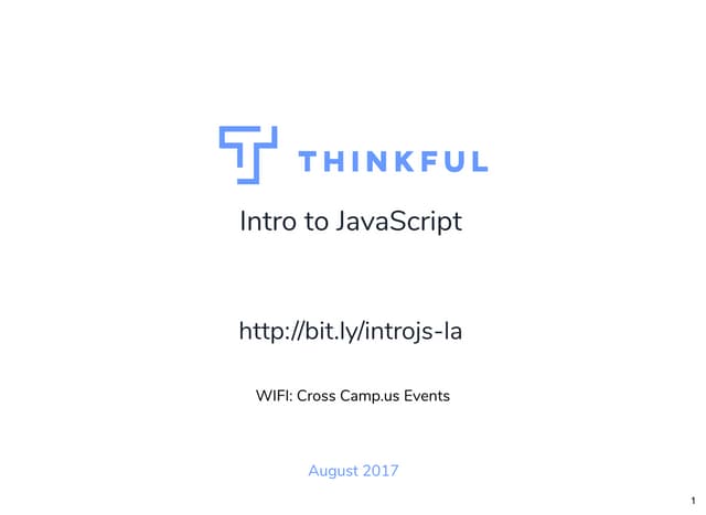 Intro to js september 19