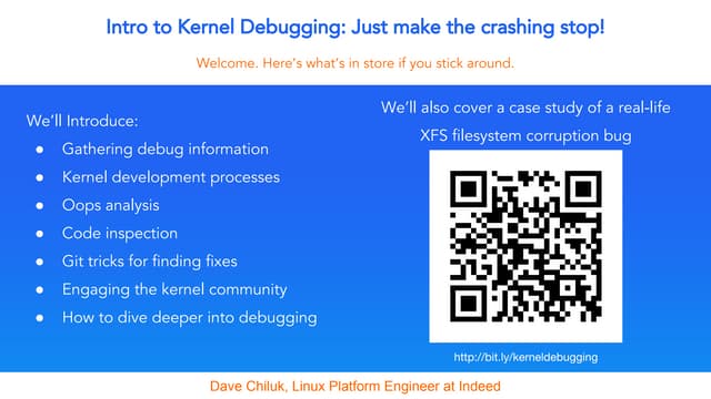 Intro to Kernel Debugging - Just make the crashing stop!