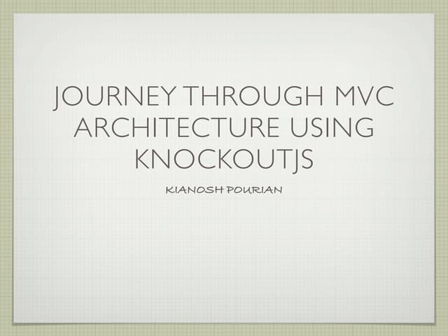 Intro to KnockoutJS