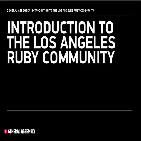 Intro to LA Startup Community