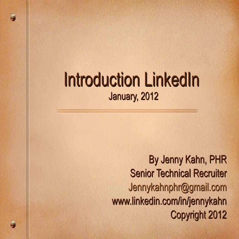 Intro To Linkedin