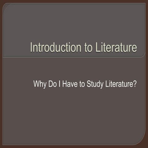 Intro to Literature