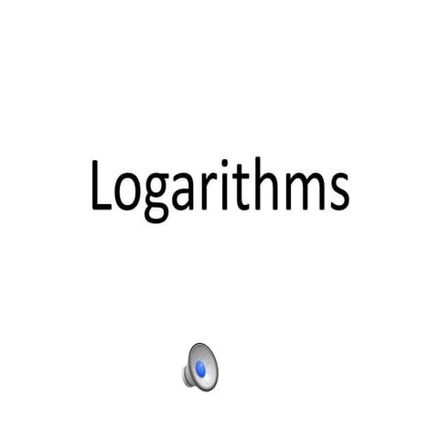 Intro to logarithms (rev1)