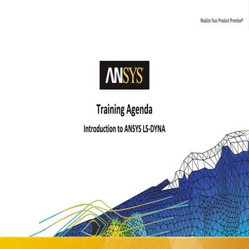 ANSYS LS-DYNA training agenda | PPTX