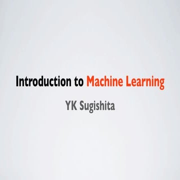 Introduction to Machine Learning | PPT