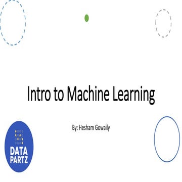 Intro to machine learning | PPT