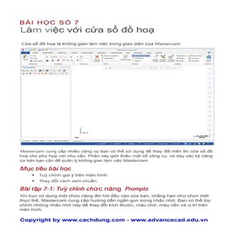 Mastercam 2017 cho người mới học