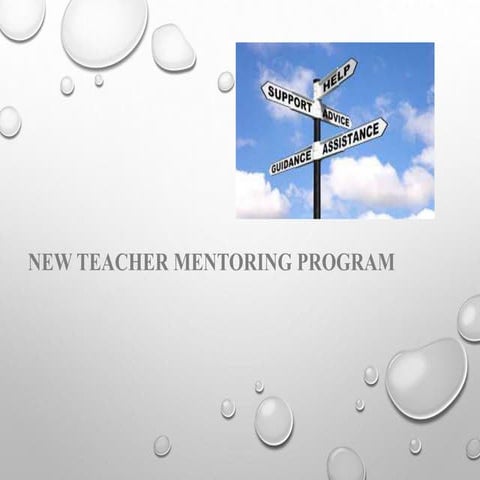 Introduction to mentoring/ new teacher mentoring program