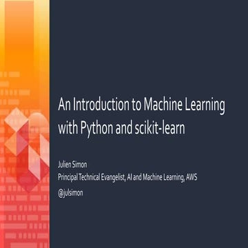 An introduction to Machine Learning with scikit-learn (October 2018) | PPT