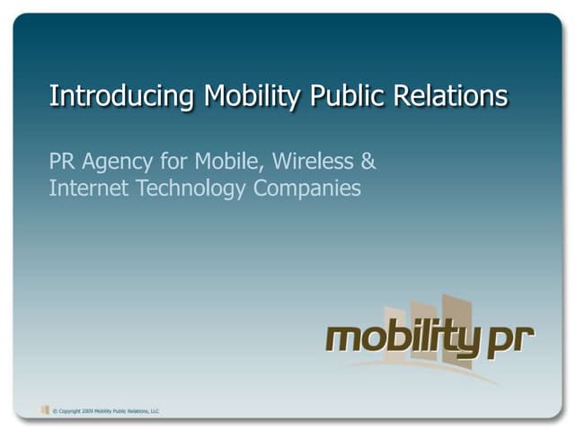 Introduction To Mobility PR