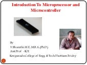 introduction to Micro Processor and Microcontroller