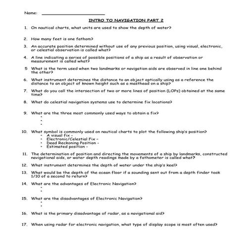 Intro to Navigation Part 2