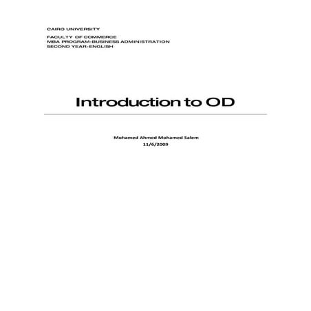 Intro to od