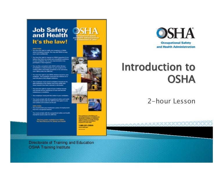 Introduction To Osha