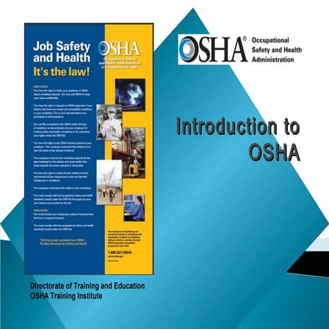Intro to osha presentation revised December 2014