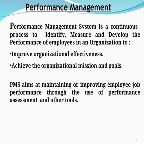 INTRO TO PERFORMANCE MANAGEMENT.ppthrm r | PPT 
