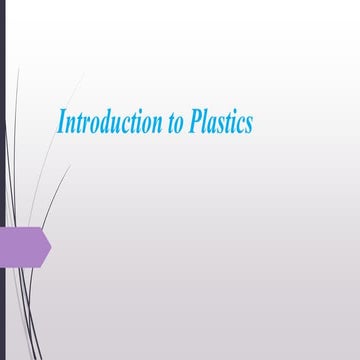 Introduction to plastics