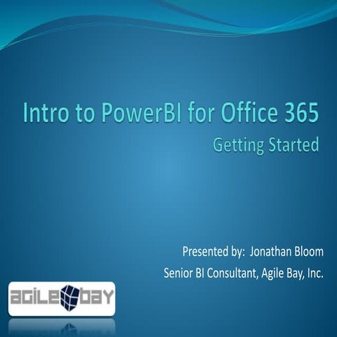 Intro to Power BI for Office 365