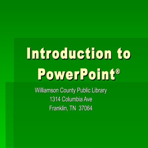 Intro To Power Point