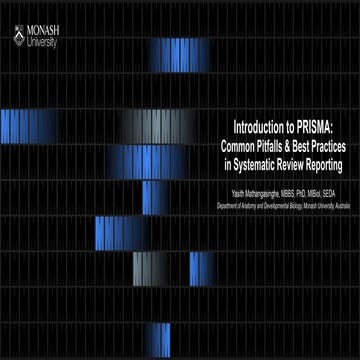 Introduction to PRISMA: Common Pitfalls & Best Practices in Systematic Review...