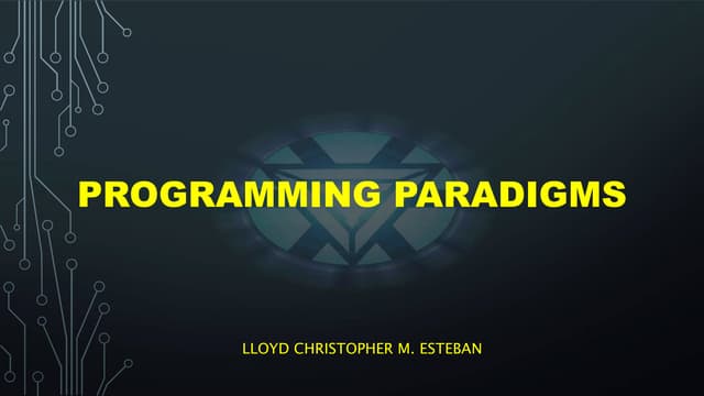 Programming Paradigms | PPTX