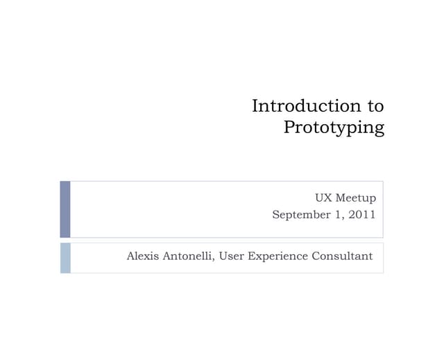 Introduction to prototyping