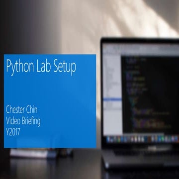 Intro to python   lab setup