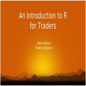 Intro to R statistic programming 