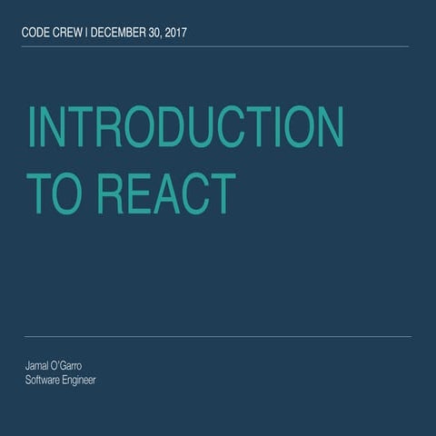 Intro to React | PPT