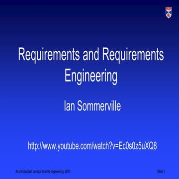 Intro to requirements eng.