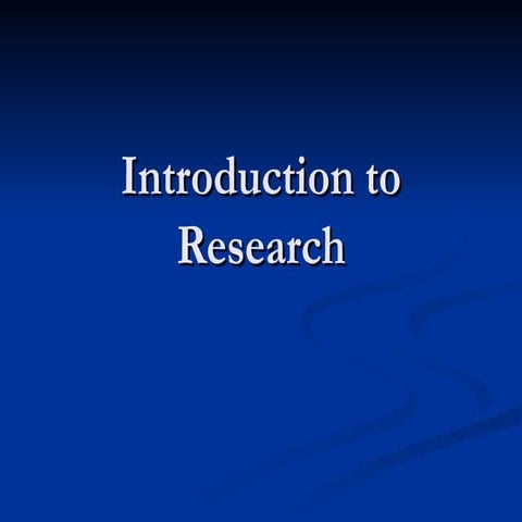 Introduction to research LESSON - COLLEGE