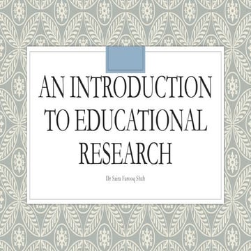 Introduction to research,this is the presentation