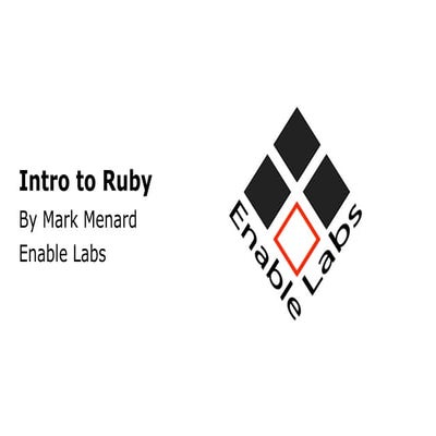Introduction to Ruby | PPT