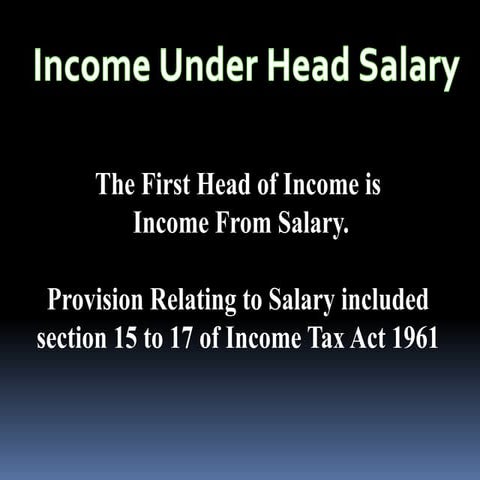Introduction to salary