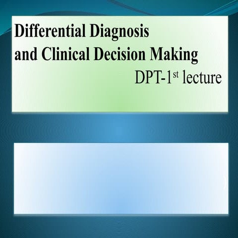 introduction to screening for defferential daignosis.pptx