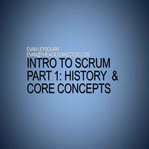 Introduction to Scrum - 1 day workshop