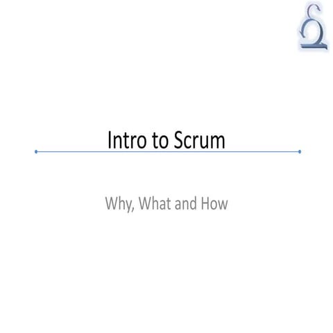 Intro to Scrum for Software Development Team