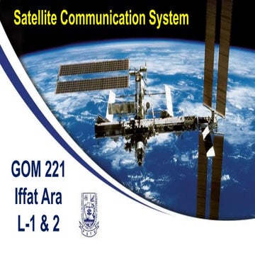 Introduction to Satellite Communication System